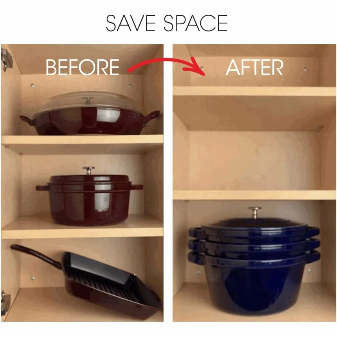 Staub Stackable Cocotte, Braiser, And Grill Pan With Lid | Black 16 Staub Stackable Cocotte, Braiser, And Grill Pan With Lid | Black - Image 14