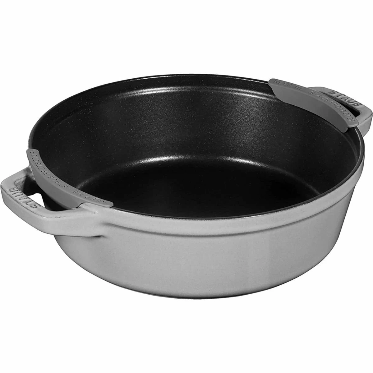 Staub Stackable Cocotte, Braiser, And Grill Pan With Lid | Graphite Grey 6 Staub Stackable Cocotte, Braiser, And Grill Pan With Lid | Graphite Grey - Image 4