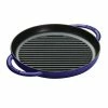 Staub 10" Cast Iron Pure Grill Pan | Dark Blue 2 Staub 10" Cast Iron Pure Grill Pan | Dark Blue -Le Creuset Shop 61scozcausl. ac sl1000