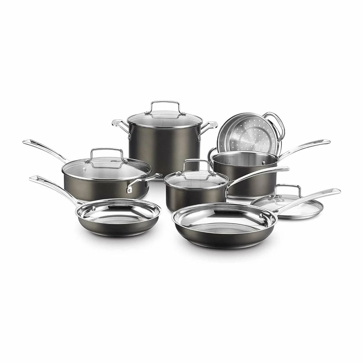 Cuisinart 11-Piece Black Stainless Cookware Set 3 Cuisinart 11-Piece Black Stainless Cookware Set
