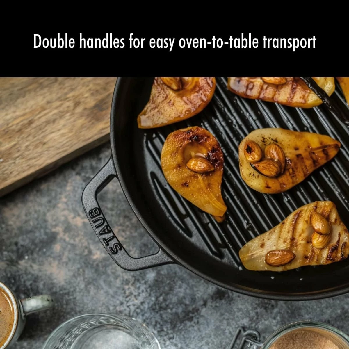 Staub Stackable Cocotte, Braiser, And Grill Pan With Lid | Black 12 Staub Stackable Cocotte, Braiser, And Grill Pan With Lid | Black - Image 10