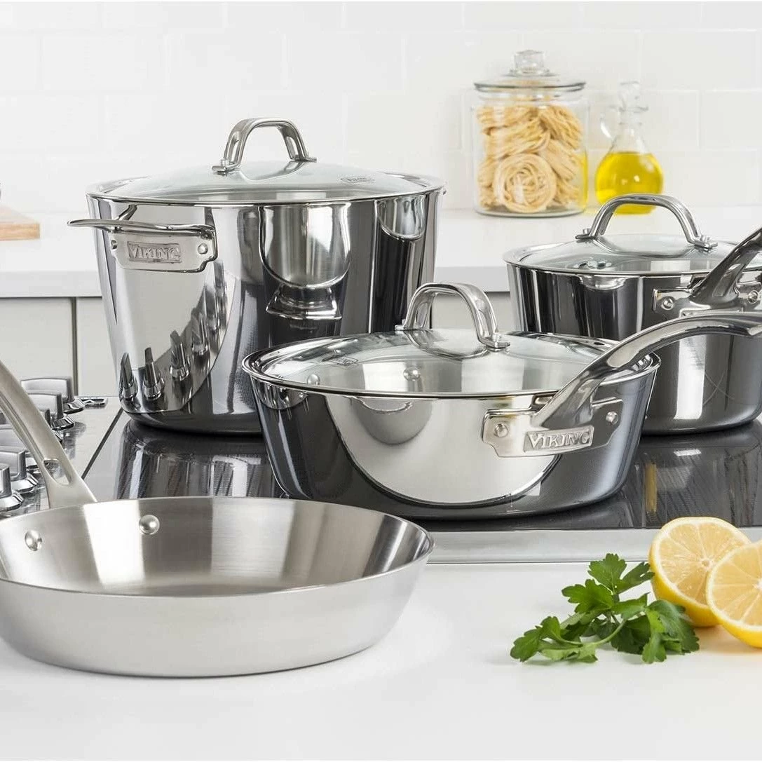 Viking Contemporary 3 Ply Mirror 7-Piece Cookware Set 8 Viking Contemporary 3 Ply Mirror 7-Piece Cookware Set - Image 6