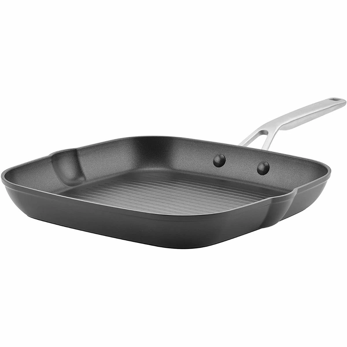KitchenAid Non-Electrics KitchenAid Nonstick Hard Anodized Induction Square Grill Pan/Griddle With Pouring Spouts | 11.25" 5 KitchenAid Non-Electrics KitchenAid Nonstick Hard Anodized Induction Square Grill Pan/Griddle With Pouring Spouts | 11.25" - Image 3