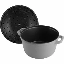 Staub Stackable Cocotte, Braiser, And Grill Pan With Lid | Graphite Grey 23 Staub Stackable Cocotte, Braiser, And Grill Pan With Lid | Graphite Grey -Le Creuset Shop 71uffhgr1tl. ac sl1500