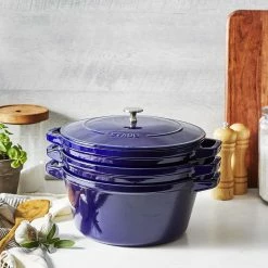 Staub Stackable Cocotte, Braiser, And Grill Pan With Lid | Dark Blue 25 Staub Stackable Cocotte, Braiser, And Grill Pan With Lid | Dark Blue -Le Creuset Shop 81ibc0y49ul. ac sl1500