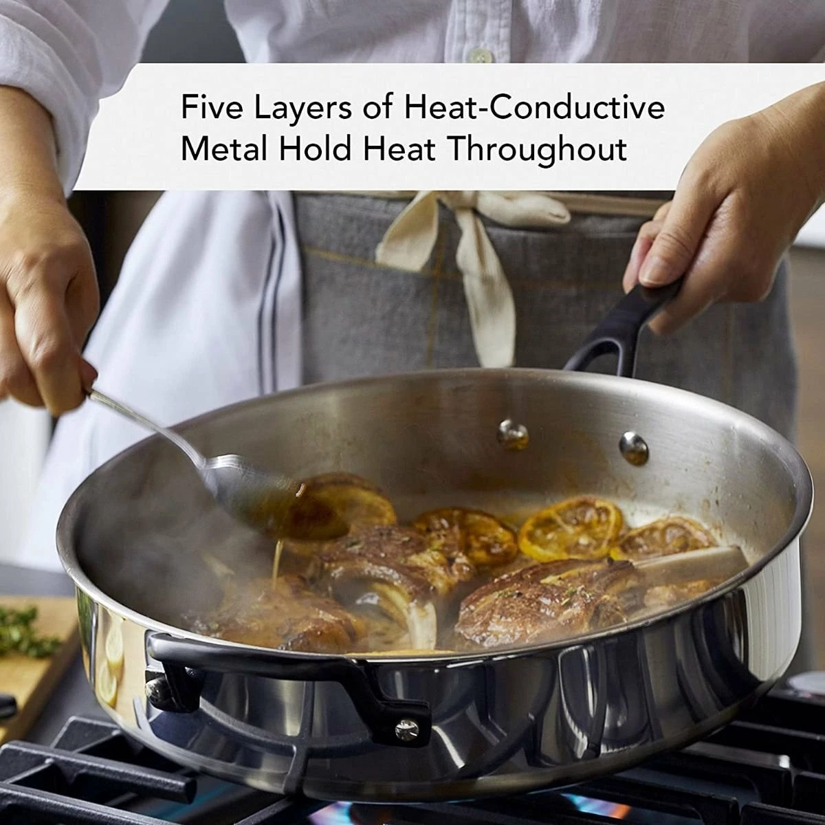 KitchenAid Non-Electrics KitchenAid Stainless Steel 5-Ply Cookware Set | 10-Piece 5 KitchenAid Non-Electrics KitchenAid Stainless Steel 5-Ply Cookware Set | 10-Piece - Image 3