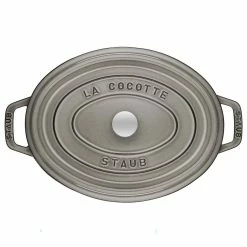 Staub 7 Qt. Oval Cocotte/Dutch Oven | Graphite Grey -Le Creuset Shop 872078003524 3