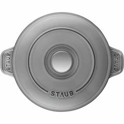Staub 24 Oz Round Covered Braiser | Graphite Grey -Le Creuset Shop 872078003746 4