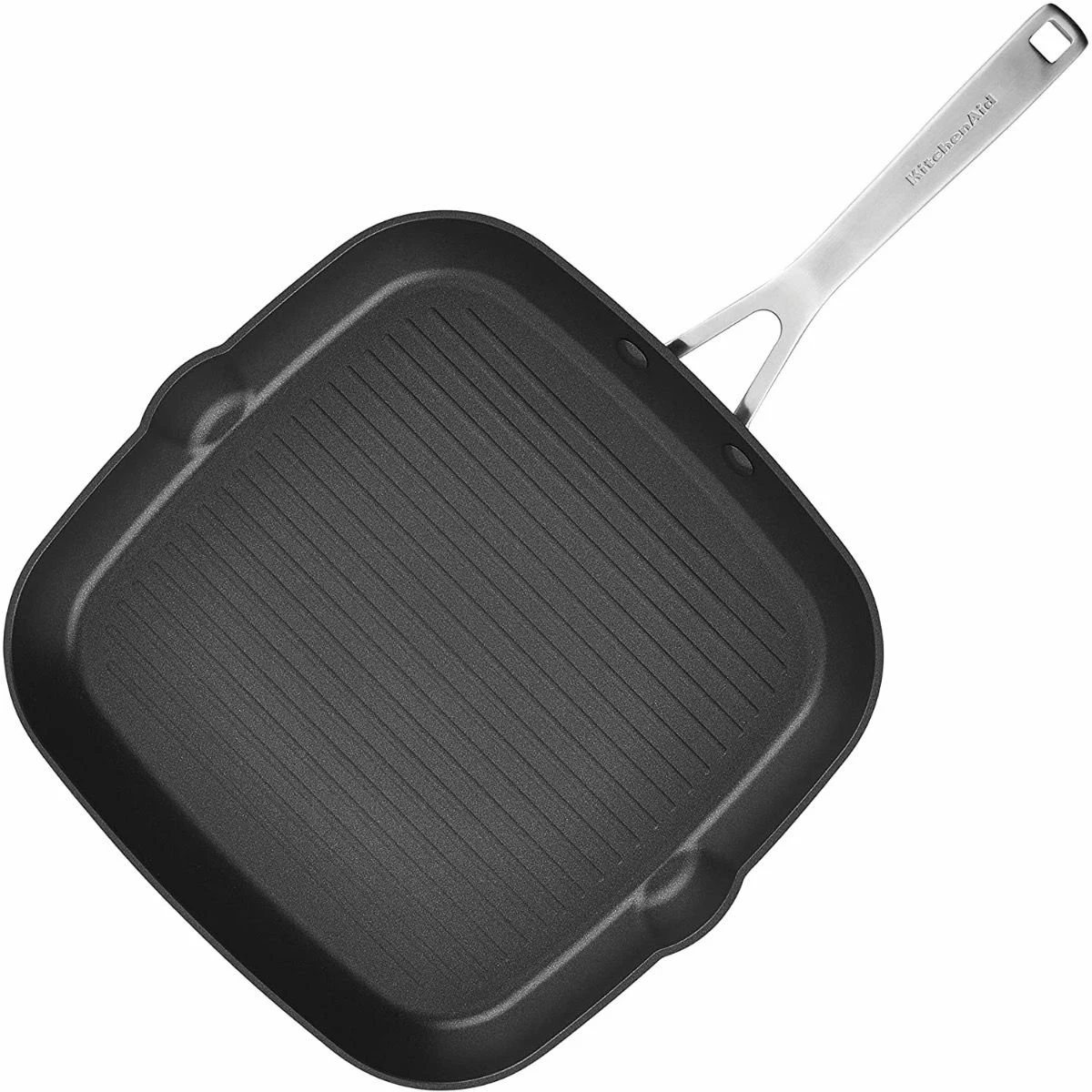 KitchenAid Non-Electrics KitchenAid Nonstick Hard Anodized Induction Square Grill Pan/Griddle With Pouring Spouts | 11.25" 3 KitchenAid Non-Electrics KitchenAid Nonstick Hard Anodized Induction Square Grill Pan/Griddle With Pouring Spouts | 11.25"