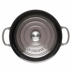 Le Creuset 2.25 Qt. Signature Enameled Cast Iron Braiser With Stainless Steel Knob | Oyster Grey 8 Le Creuset 2.25 Qt. Signature Enameled Cast Iron Braiser With Stainless Steel Knob | Oyster Grey -Le Creuset Shop actual top oyster