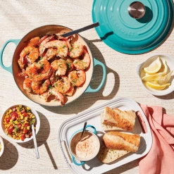 Le Creuset 2.25 Qt. Signature Enameled Cast Iron Braiser With Stainless Steel Knob | Caribbean Blue -Le Creuset Shop bluebraise