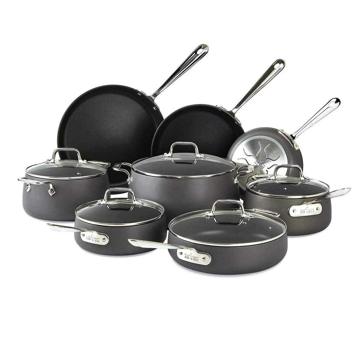 All-Clad HA1 Hard Anodized Nonstick Cookware Set | 13-Piece 3 All-Clad HA1 Hard Anodized Nonstick Cookware Set | 13-Piece