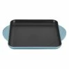 Le Creuset 9.5" Square Signature Enameled Cast Iron Griddle Pan | Caribbean Blue 1 Le Creuset 9.5" Square Signature Enameled Cast Iron Griddle Pan | Caribbean Blue -Le Creuset Shop cargriddle1