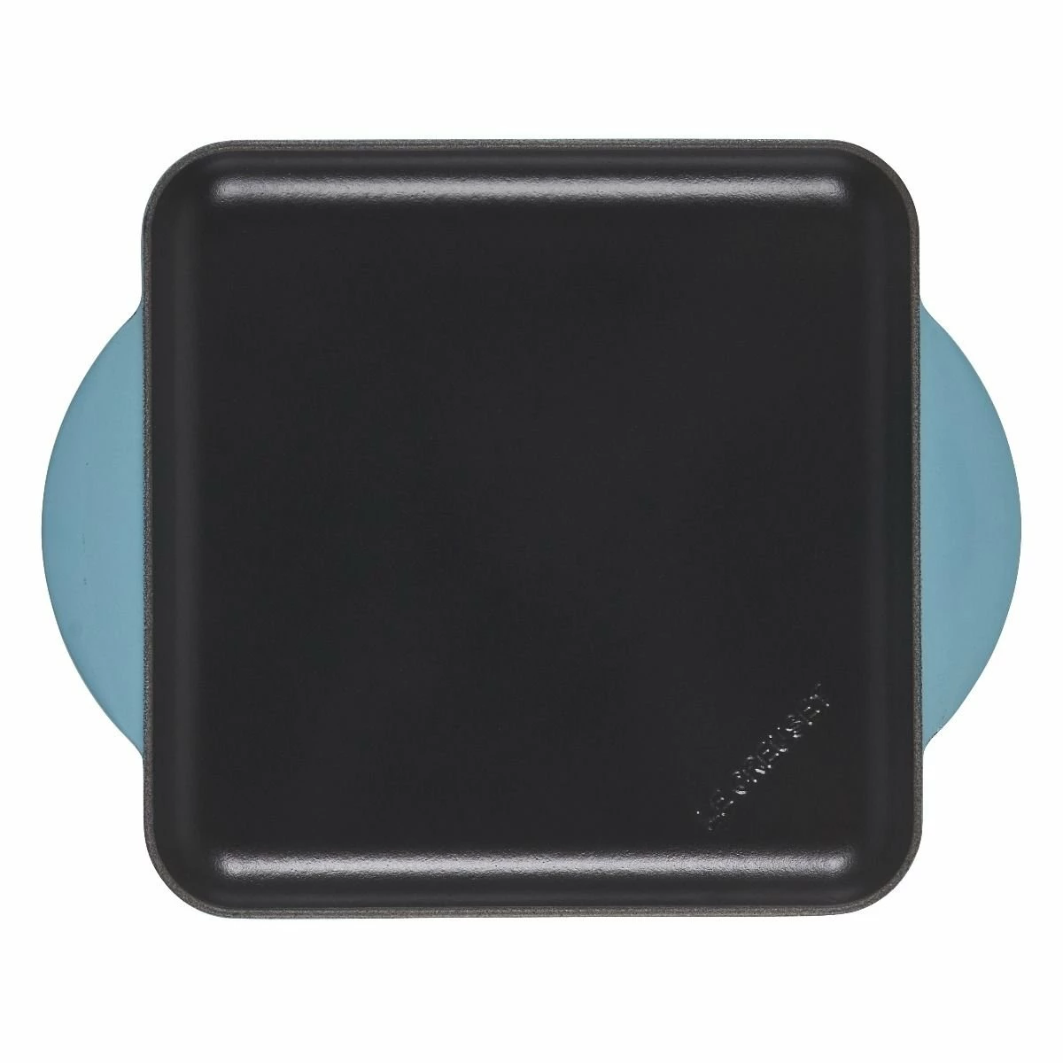 Le Creuset 9.5" Square Signature Enameled Cast Iron Griddle Pan | Caribbean Blue 4 Le Creuset 9.5" Square Signature Enameled Cast Iron Griddle Pan | Caribbean Blue - Image 2