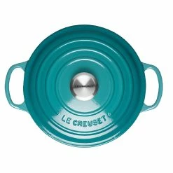 Le Creuset 2.25 Qt. Signature Enameled Cast Iron Braiser With Stainless Steel Knob | Caribbean Blue -Le Creuset Shop carmain3
