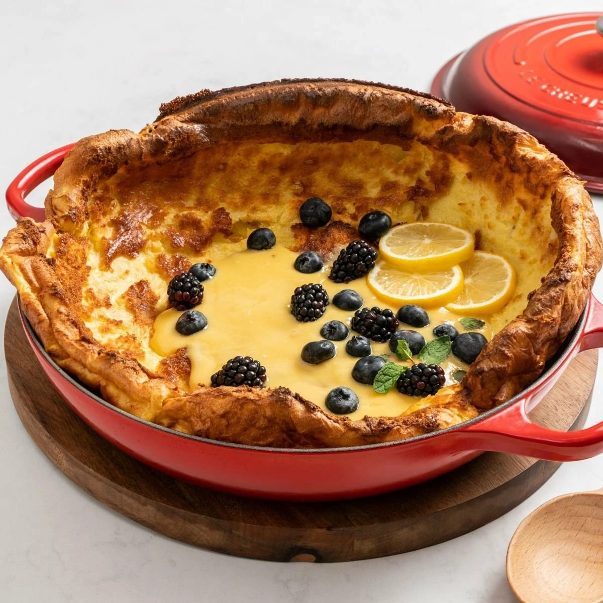 Le Creuset 3.5 Qt. Signature Enameled Cast Iron Braiser With Stainless Steel Knob | Cerise/Cherry Red 8 Le Creuset 3.5 Qt. Signature Enameled Cast Iron Braiser With Stainless Steel Knob | Cerise/Cherry Red - Image 6