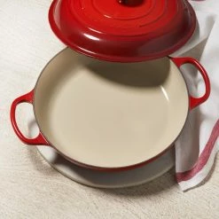 Le Creuset 3.5 Qt. Signature Enameled Cast Iron Braiser With Stainless Steel Knob | Cerise/Cherry Red 18 Le Creuset 3.5 Qt. Signature Enameled Cast Iron Braiser With Stainless Steel Knob | Cerise/Cherry Red -Le Creuset Shop cer4