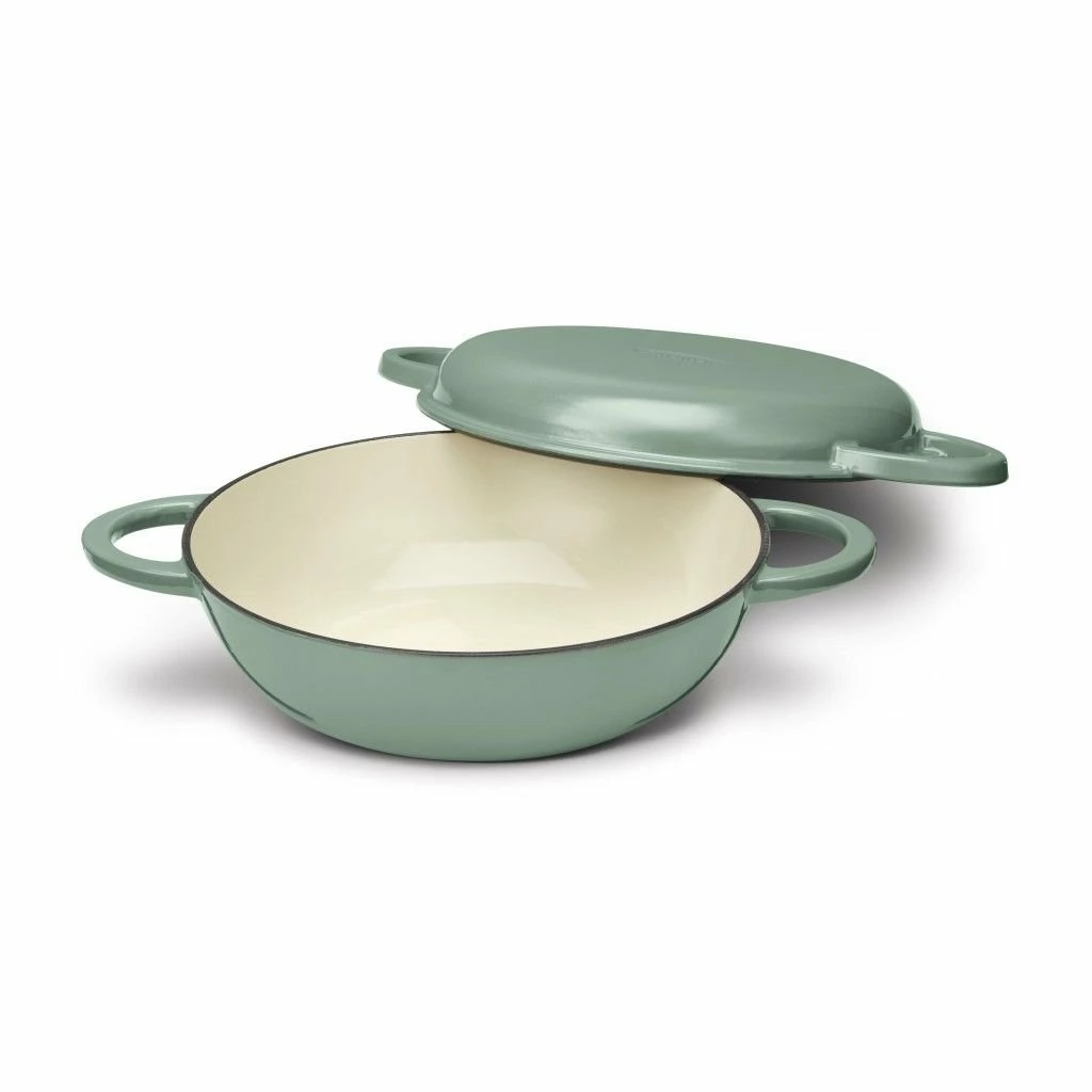 Cuisinart Chef's Classic Enameled Cast Iron 2-in-1 Multipurpose Set | Sage Green 3 Cuisinart Chef's Classic Enameled Cast Iron 2-in-1 Multipurpose Set | Sage Green
