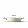 SMEG 4 Qt. Nonstick Deep Pan With Lid | Cream 1 SMEG 4 Qt. Nonstick Deep Pan With Lid | Cream -Le Creuset Shop ckfd2811crm