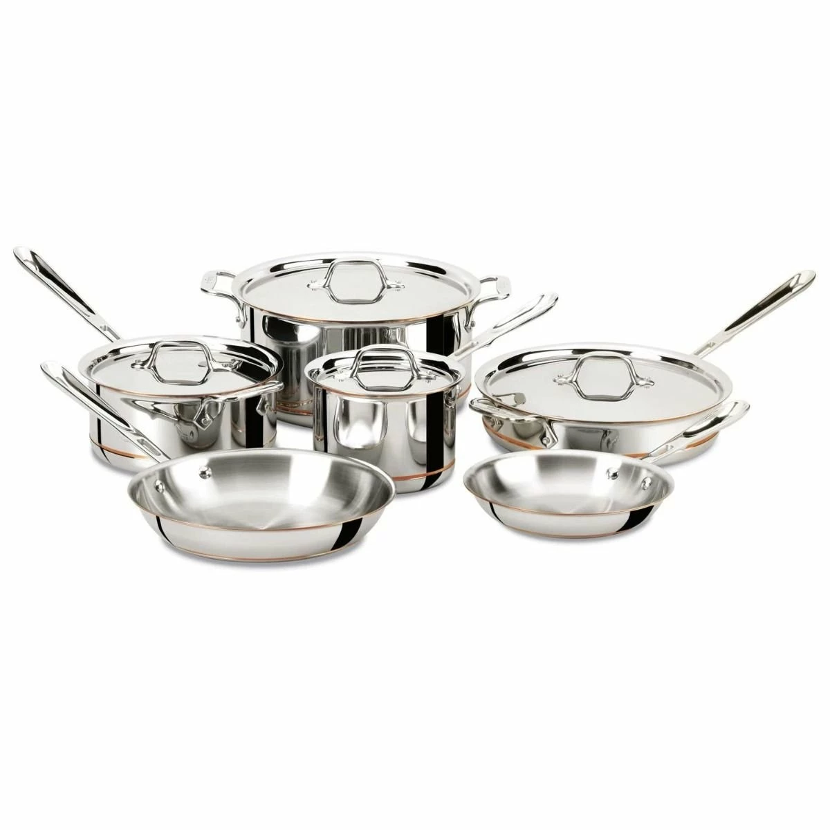 All-Clad Copper Core 5-Ply Bonded Stainless Steel Cookware Set | 10-Piece 3 All-Clad Copper Core 5-Ply Bonded Stainless Steel Cookware Set | 10-Piece