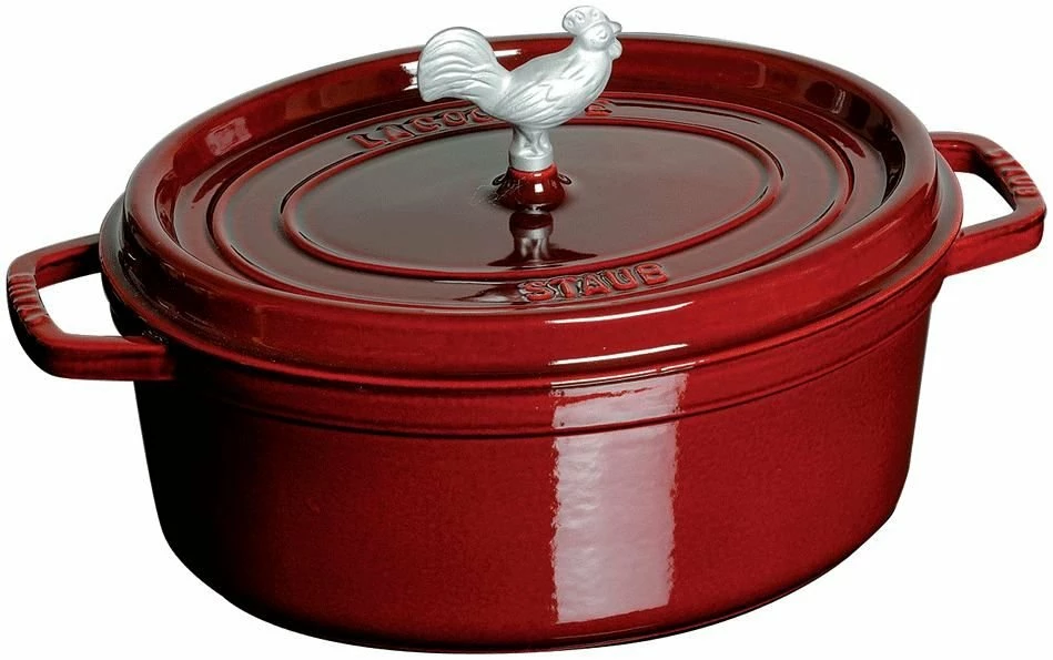 Staub 5.75 Qt. Oval Coq Au Vin Cocotte/Dutch Oven | Grenadine 3 Staub 5.75 Qt. Oval Coq Au Vin Cocotte/Dutch Oven | Grenadine