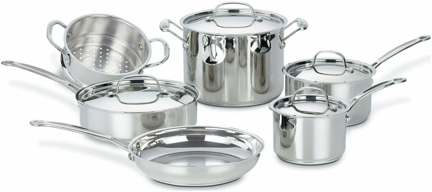 Cuisinart Chef's Classic Stainless Steel Cookware Set | 10-Piece 3 Cuisinart Chef's Classic Stainless Steel Cookware Set | 10-Piece