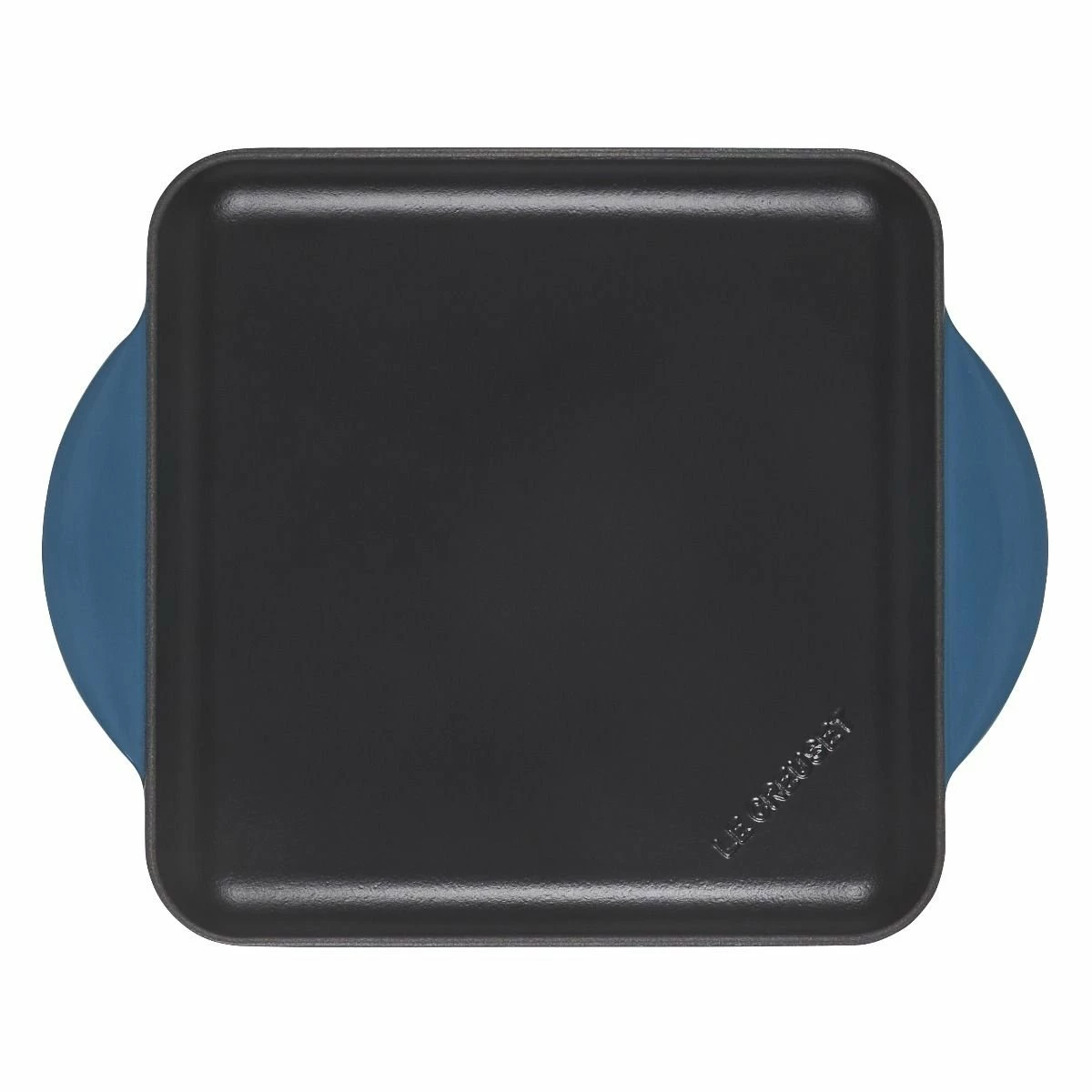 Le Creuset 9.5" Square Signature Enameled Cast Iron Griddle Pan | Deep Teal 4 Le Creuset 9.5" Square Signature Enameled Cast Iron Griddle Pan | Deep Teal - Image 2