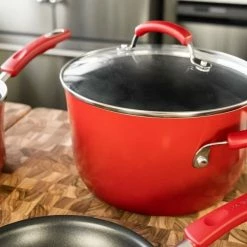 Rachael Ray Red Gradient 14 Piece Enamel Cookware Set 9 Rachael Ray Red Gradient 14 Piece Enamel Cookware Set -Le Creuset Shop dscf0827 1
