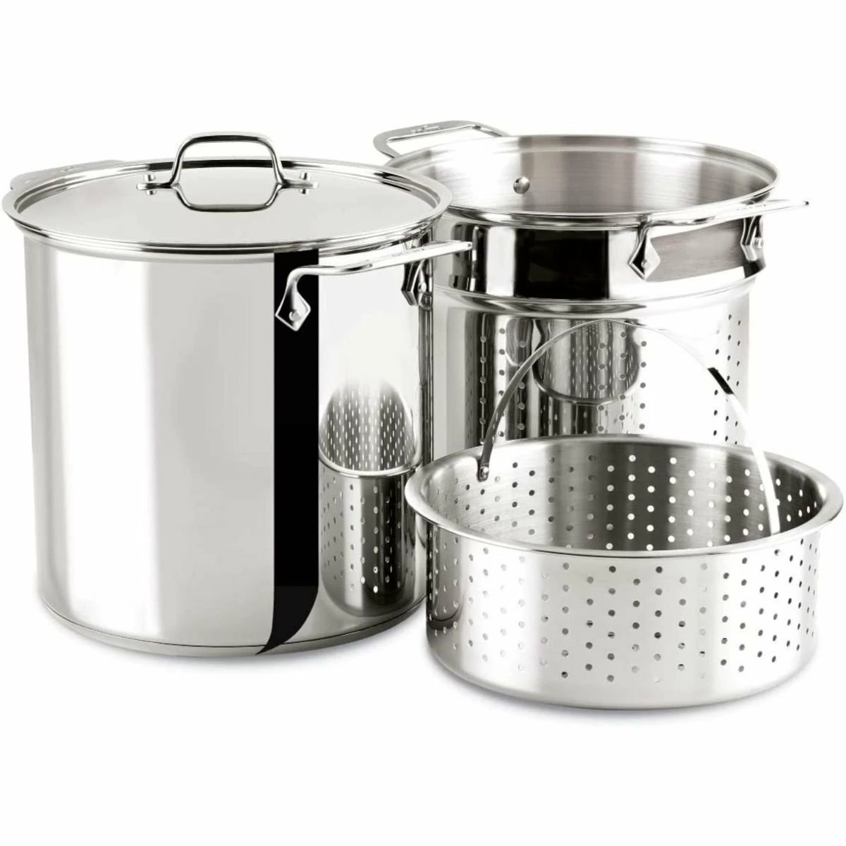 All-Clad Stainless Steel Multicooker Set | 12 Qt. 3 All-Clad Stainless Steel Multicooker Set | 12 Qt.