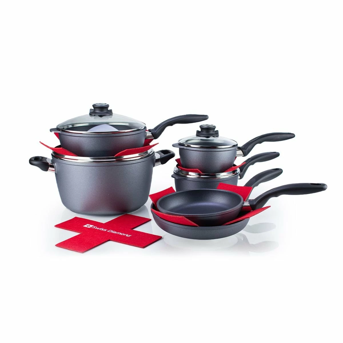 Swiss Diamond | HD 10-Piece Ultimate Kitchen Set + Pan Protectors 4 Swiss Diamond | HD 10-Piece Ultimate Kitchen Set + Pan Protectors - Image 2