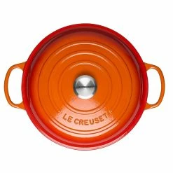 Le Creuset 2.25 Qt. Signature Enameled Cast Iron Braiser With Stainless Steel Knob | Flame Orange 11 Le Creuset 2.25 Qt. Signature Enameled Cast Iron Braiser With Stainless Steel Knob | Flame Orange -Le Creuset Shop flame main 3