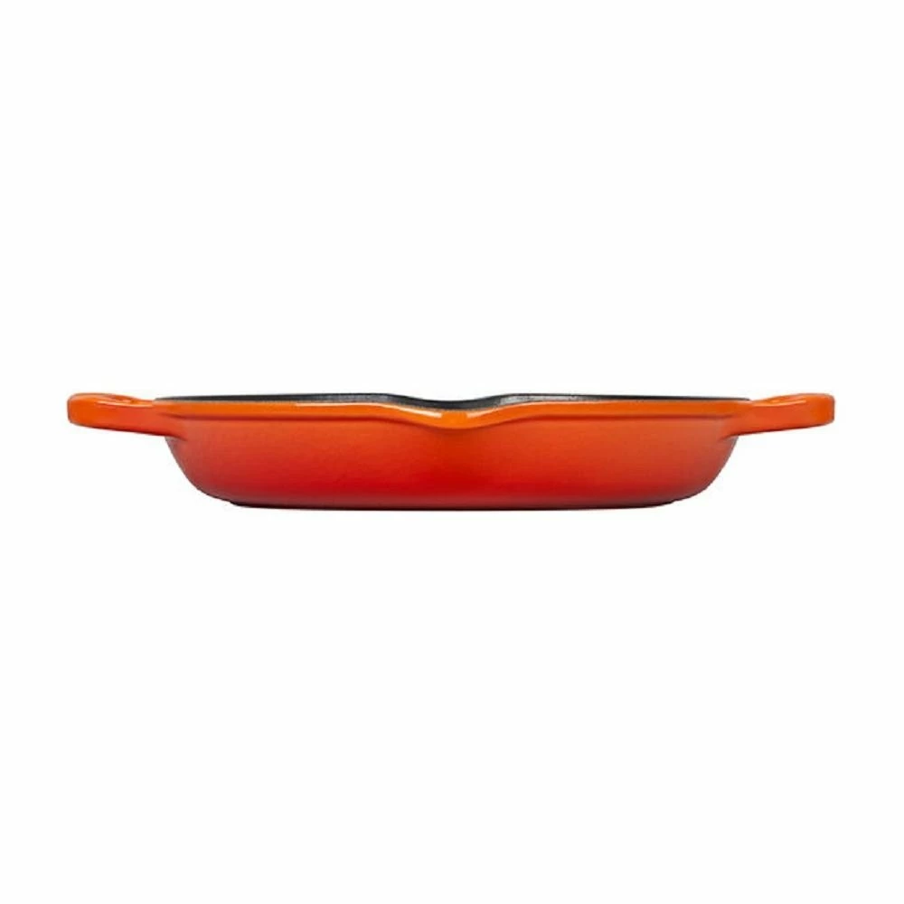 Le Creuset 9.75" Deep Round Signature Grill Pan | Flame Orange 5 Le Creuset 9.75" Deep Round Signature Grill Pan | Flame Orange - Image 3