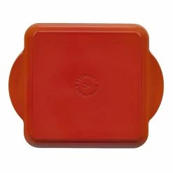 Le Creuset 9.5" Square Signature Enameled Cast Iron Griddle Pan | Flame Orange 6 Le Creuset 9.5" Square Signature Enameled Cast Iron Griddle Pan | Flame Orange -Le Creuset Shop flamegriddle2