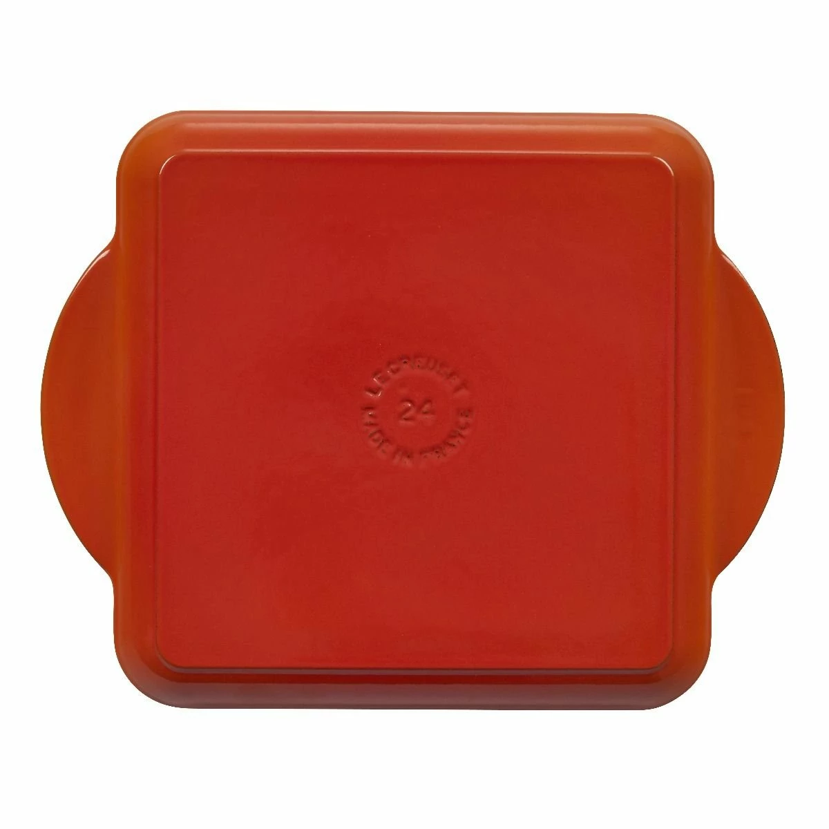 Le Creuset 9.5" Square Signature Enameled Cast Iron Griddle Pan | Flame Orange 4 Le Creuset 9.5" Square Signature Enameled Cast Iron Griddle Pan | Flame Orange - Image 2