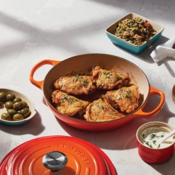 Le Creuset 2.25 Qt. Signature Enameled Cast Iron Braiser With Stainless Steel Knob | Flame Orange 15 Le Creuset 2.25 Qt. Signature Enameled Cast Iron Braiser With Stainless Steel Knob | Flame Orange -Le Creuset Shop flamelife2 1