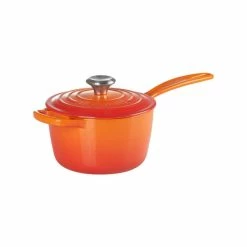 Le Creuset 5-Piece Signature Cookware Set With Stainless Steel Knobs | Flame Orange 11 Le Creuset 5-Piece Signature Cookware Set With Stainless Steel Knobs | Flame Orange -Le Creuset Shop flamesaucepan