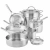 KitchenAid Non-Electrics KitchenAid Stainless Steel 3-Ply Cookware Set | 11-Piece 1 KitchenAid Non-Electrics KitchenAid Stainless Steel 3-Ply Cookware Set | 11-Piece -Le Creuset Shop full set 1