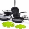 GreenPan Levels 11-Piece Nonstick Stackable Cookware Set 2 GreenPan Levels 11-Piece Nonstick Stackable Cookware Set -Le Creuset Shop greenpan levels 11 piece ceramic cookware set stackable for easy storage