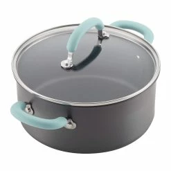 Rachael Ray 11-Piece Hard Anodized Cookware Set | Light Blue 22 Rachael Ray 11-Piece Hard Anodized Cookware Set | Light Blue -Le Creuset Shop hardblue6