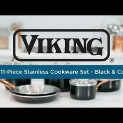 Viking 3 Ply Stainless 11-Piece Cookware Set | Black & Copper 27 Viking 3 Ply Stainless 11-Piece Cookware Set | Black & Copper -Le Creuset Shop hqdefault 55 36