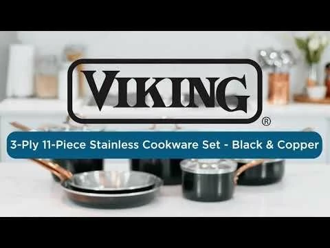 Viking 3 Ply Stainless 11-Piece Cookware Set | Black & Copper 15 Viking 3 Ply Stainless 11-Piece Cookware Set | Black & Copper - Image 13