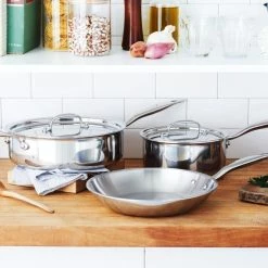 Heritage Steel Cookware Stainless Steel Essentials Cookware Set | 5-Piece