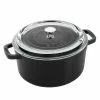 Staub 4 Qt. Round Cocotte/Dutch Oven With Glass Lid | Matte Black 2 Staub 4 Qt. Round Cocotte/Dutch Oven With Glass Lid | Matte Black -Le Creuset Shop img3o