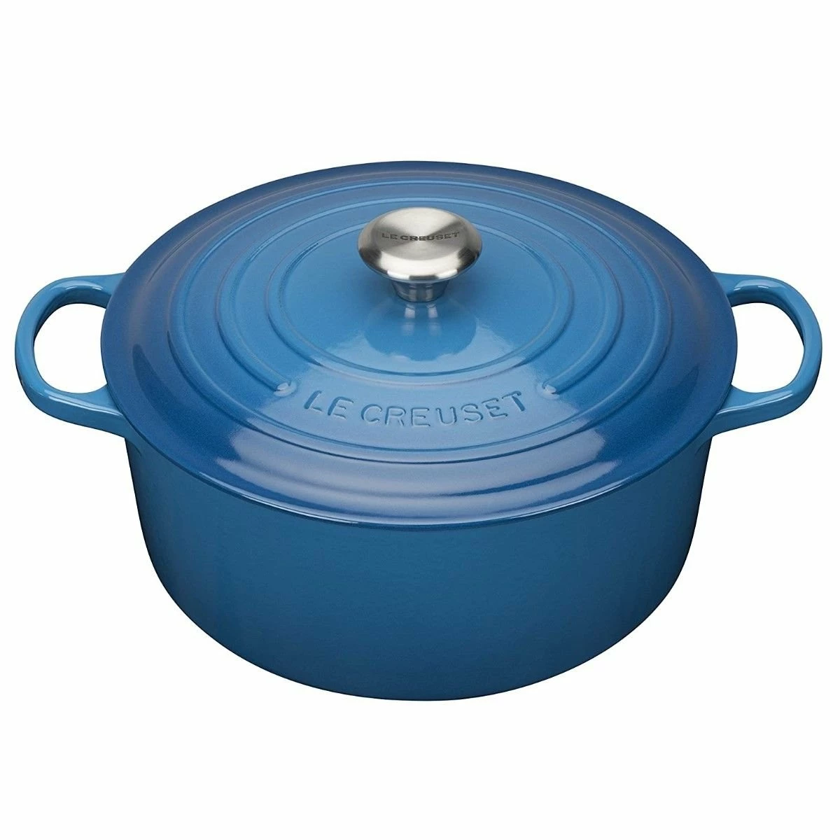 Le Creuset 10-Piece Signature Cookware Set With Stainless Steel Knobs | Marseille Blue 4 Le Creuset 10-Piece Signature Cookware Set With Stainless Steel Knobs | Marseille Blue - Image 2