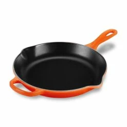 Le Creuset 10-Piece Signature Cookware Set With Stainless Steel Knobs | Flame Orange 16 Le Creuset 10-Piece Signature Cookware Set With Stainless Steel Knobs | Flame Orange -Le Creuset Shop le creuset cookware cast iron skillet 10 inches flame orange ls2024 262 1