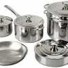 Le Creuset 10-Piece Cookware Set | Tri-Ply Stainless Steel 2 Le Creuset 10-Piece Cookware Set | Tri-Ply Stainless Steel -Le Creuset Shop lecreu stainless 10pc set ssp14105 compressed 1