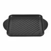 Le Creuset 9.5" Square Signature Enameled Cast Iron Grill Pan | Licorice -Le Creuset Shop licgriddle3 1