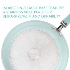 Rachael Ray 13-Piece Enameled Cookware Set | Light Blue Shimmer 15 Rachael Ray 13-Piece Enameled Cookware Set | Light Blue Shimmer -Le Creuset Shop lightbluecook2