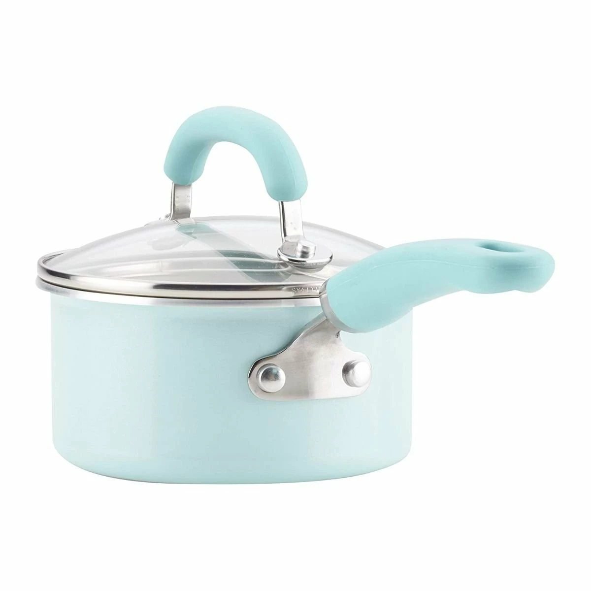 Rachael Ray 13-Piece Enameled Cookware Set | Light Blue Shimmer 10 Rachael Ray 13-Piece Enameled Cookware Set | Light Blue Shimmer - Image 8