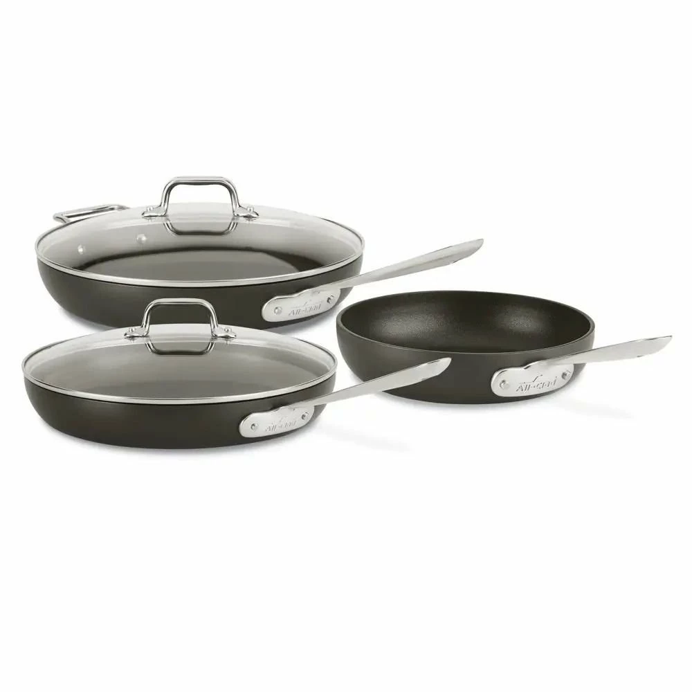 All-Clad HA1 Hard Anodized Nonstick 5-Piece Fry Pan Set 3 All-Clad HA1 Hard Anodized Nonstick 5-Piece Fry Pan Set